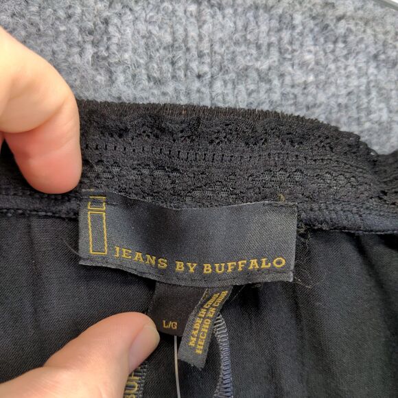 Jeans By Buffalo Womens Pull On Lace Midi Pencil Skirt Large Black Tiered W/Tags - Picture 8 of 14